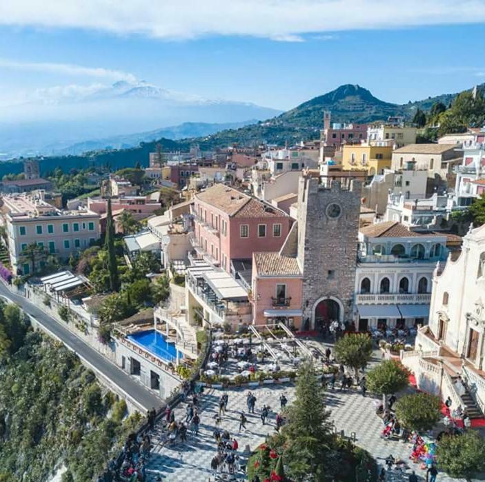 Taormina Castle And Sea Viewアパートメント エクステリア 写真